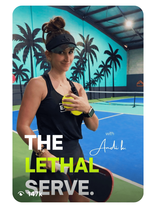 Coaching clip 'The Lethal Serve' with Andi K, 147k views