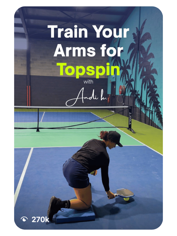 Coaching clip 'Train Your Arms for Topspin' with Andi K, 270k views