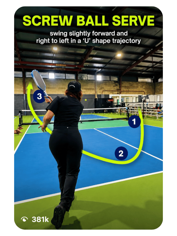 Coaching clip 'Screw Ball Serve' with Andi K, 381k views